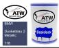 Preview: BMW, Dunkelblau 2 Metallic, 118: 500ml Lackdose, von ATW Autoteile West.